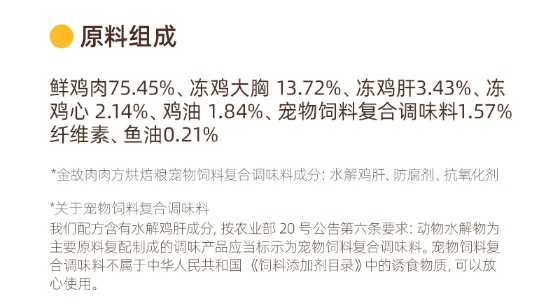 金故鸡肉烘焙猫粮
