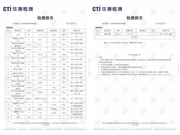 肉垫猫粮检测报告