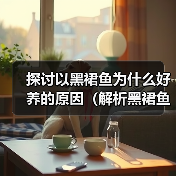 探讨以黑裙鱼为什么好养的原因（解析黑裙鱼的适应性和养殖特点）（图4）