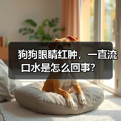 狗狗眼睛红肿，一直流口水是怎么回事？