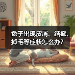 兔子出现皮屑、结痂、掉毛等症状怎么办？