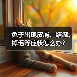 兔子出现皮屑、结痂、掉毛等症状怎么办？