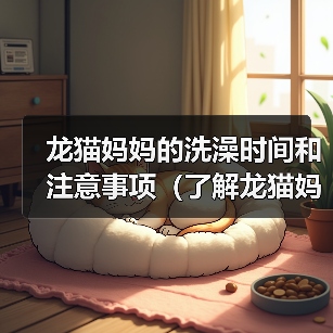 龙猫妈妈的洗澡时间和注意事项(了解龙猫妈妈洗澡的频率和正确的方法)(图3) 龙猫妈妈的洗澡时间和注意事项(了解龙猫妈妈洗澡的频率和正确的方法)(图3)